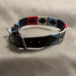 Tikaro Embroidered Leather Dog Collar